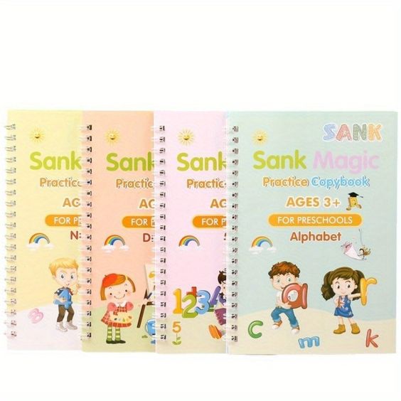 Sank Magic Practice Copybook (4 BOOKS,1 PEN,1 GRIP,10 REFILL)