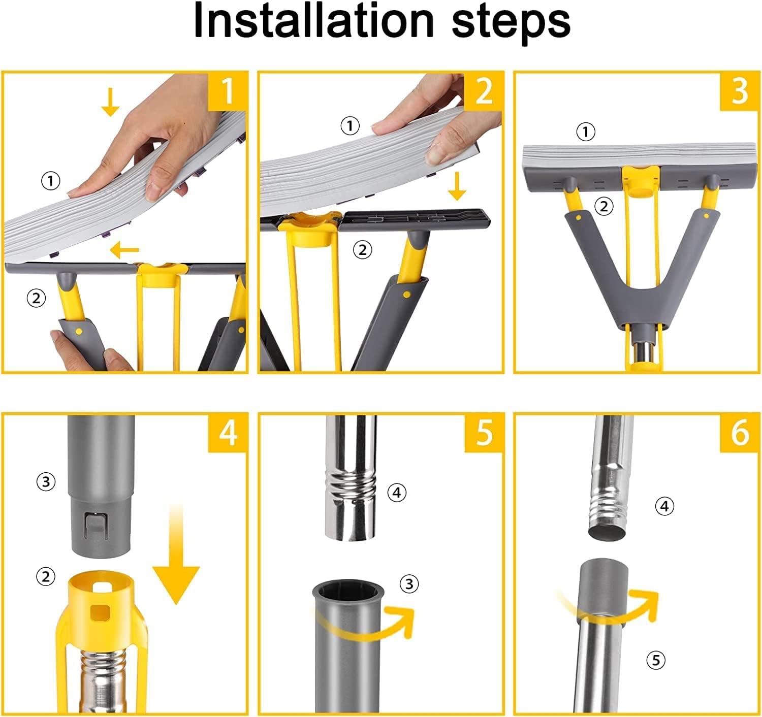 Multi-Purpose Foldable Floor Cleaning Squeeze Mop Wiper